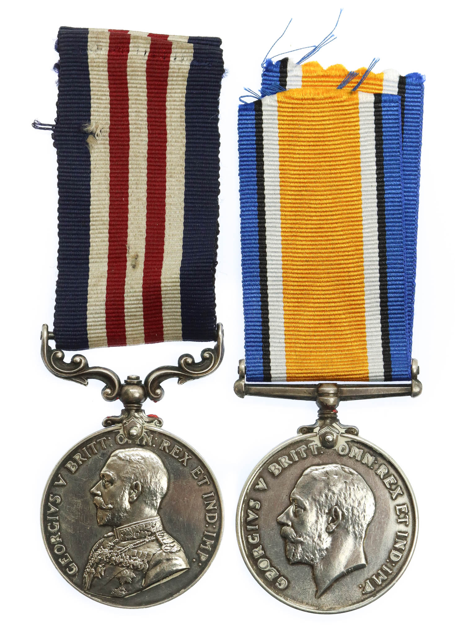 WW1 Military Medal and British War Medal - Pte. R. Harrison, 9th Bn. King's Own Yorkshire Light Infantry - Wounded