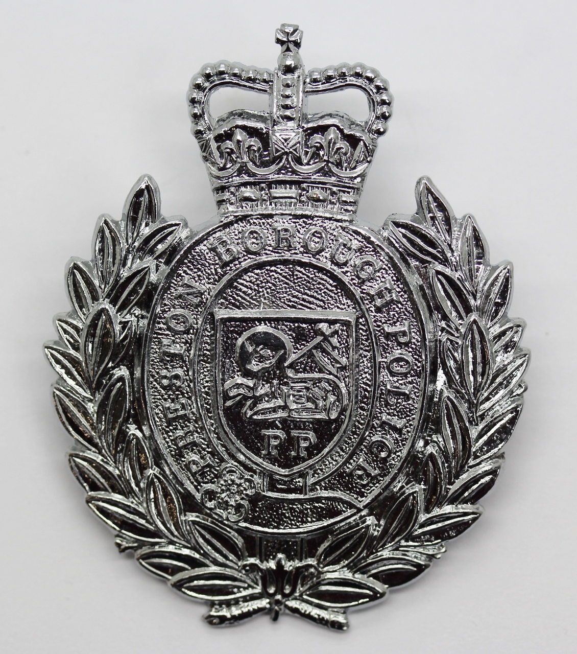 Preston Borough Police Cap Badge - Queen's Crown