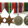 WW2 Japanese Prisoner of War Territorial Efficiency Medal Group of Four - Gnr. C. Hill, 125th Anti-Tank Regt, Royal Artillery
