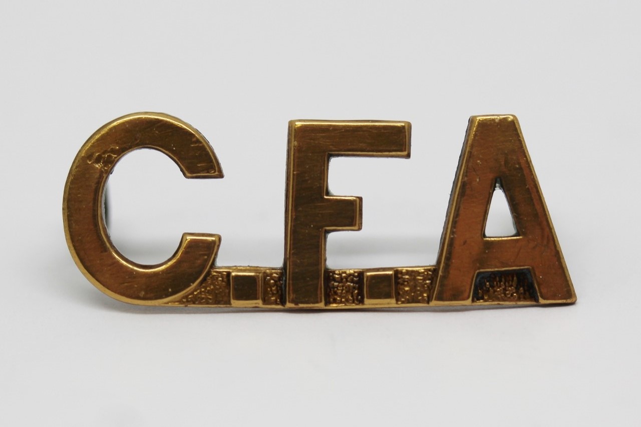 WW1 Canadian Field Artillery (C.F.A.) Shoulder Title (Dated 1915)