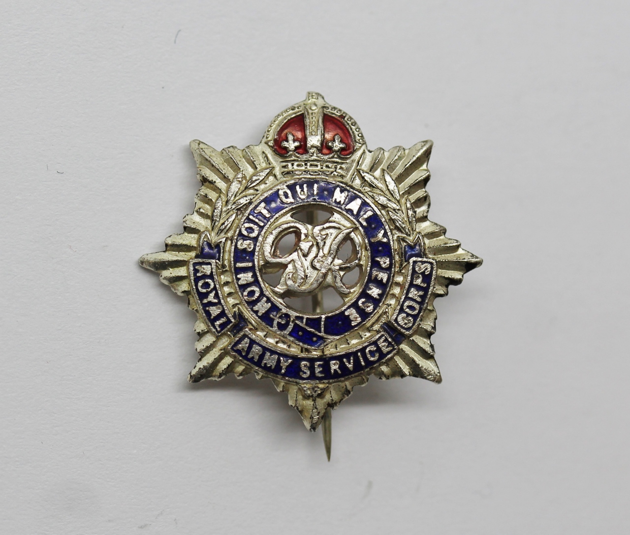 George VI Royal Army Service Corps (R.A.S.C.) Enamelled Sweetheart Brooch