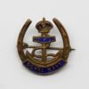 Royal Navy Enamelled Sweetheart Brooch - King's Crown