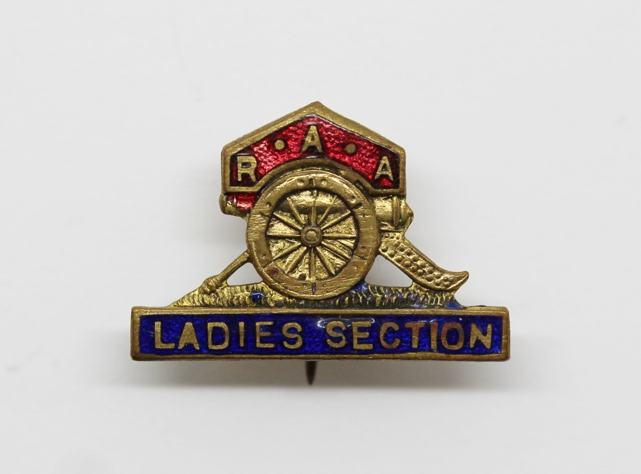 Royal Artillery Association Ladies Section Enamelled Lapel Badge