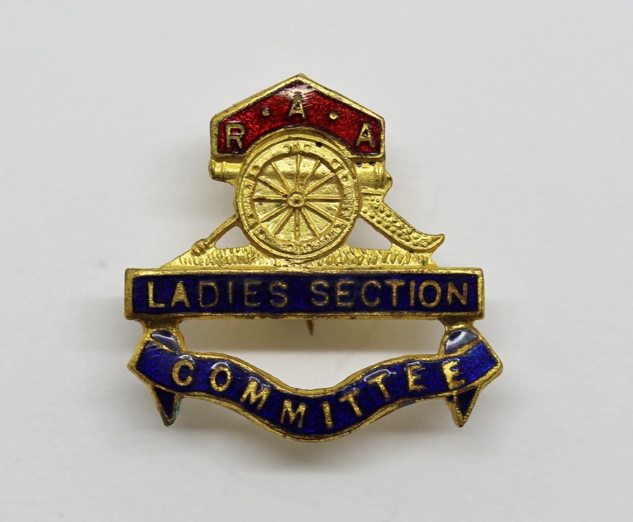 Royal Artillery Association Ladies Section Committee Enamelled Lapel Badge