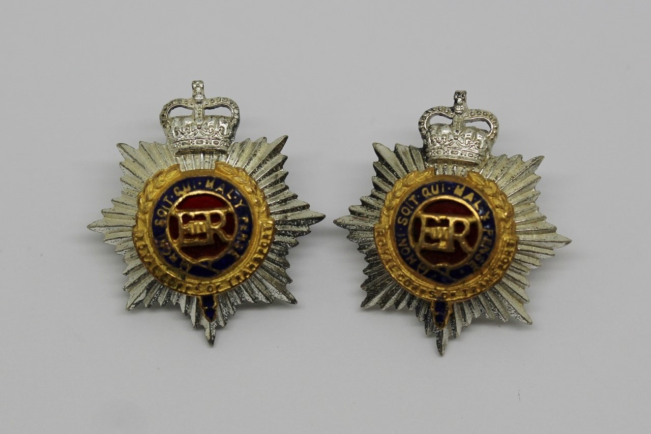 Pair of Royal Corps of Transport (R.C.T.) Officer's Collar Badges