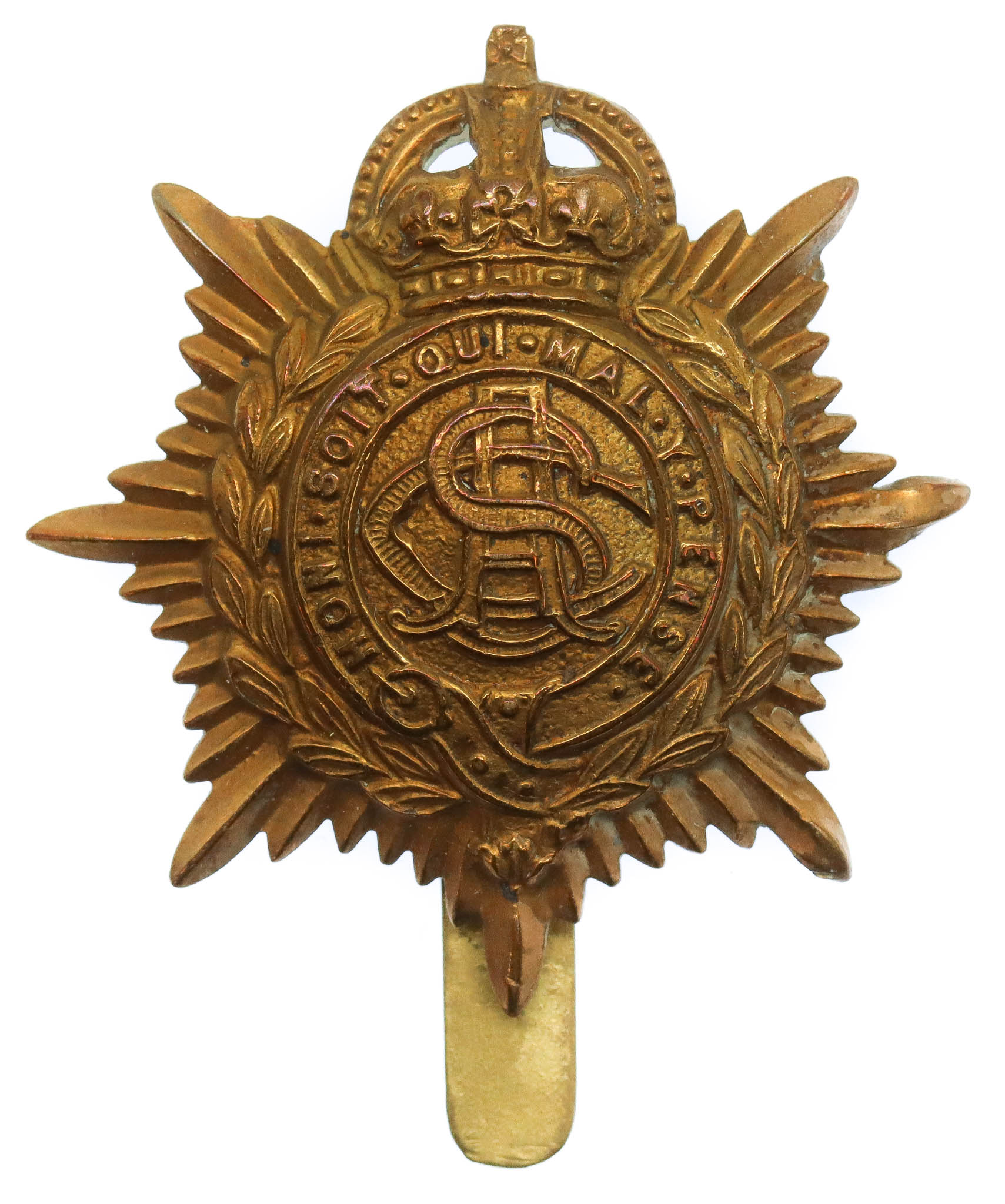 Army Service Corps (A.S.C.) WW1 Economy Cap Badge (Non Voided Centre)