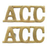 Pair of Army Catering Corps (A.C.C.) Shoulder Titles