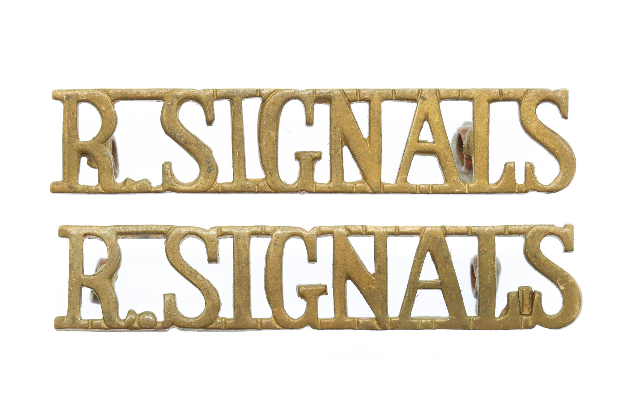 Pair of  Royal Signals  (R.SIGNALS) Shoulder Titles