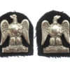 Pair of Royal Scots Greys Officer's Silvered Collar Badges 