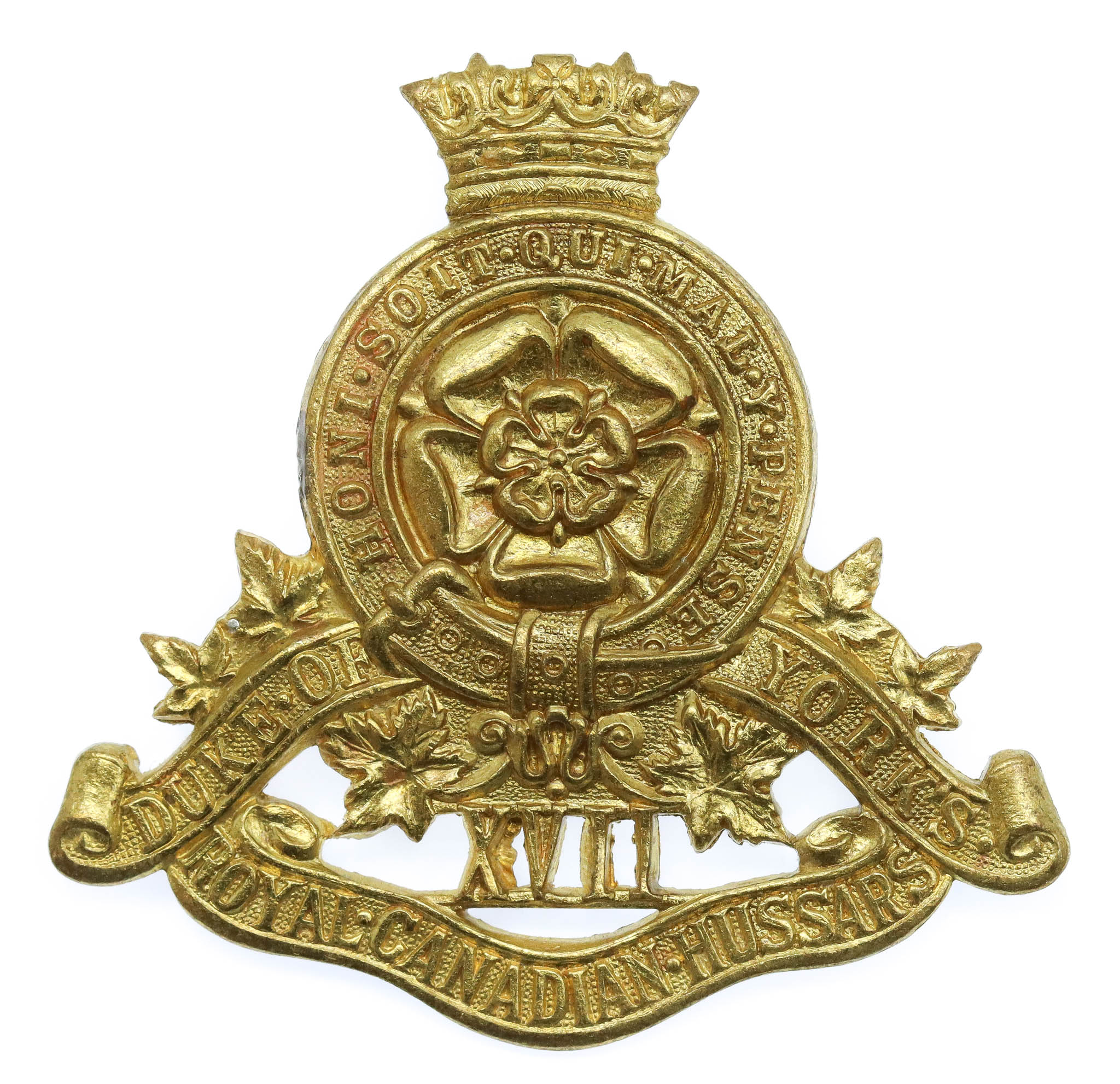 17th Duke of York's Royal Canadian Hussars Cap Badge
