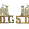 Pair of 5th Dragoon Guards (Castle/5.D.G.) Shoulder Titles
