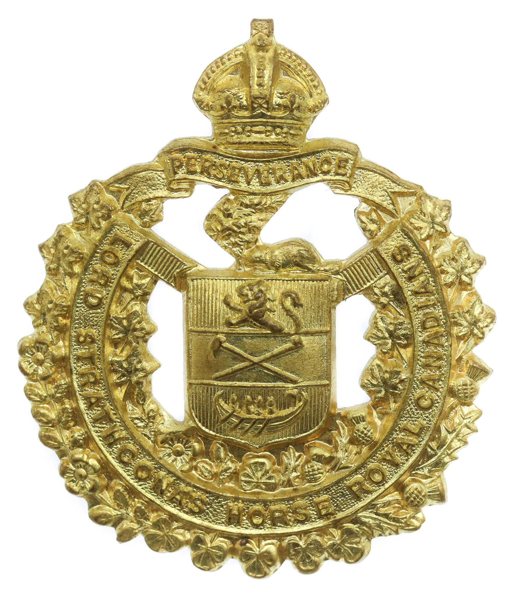 Lord Strathcona's Horse (Royal Canadians) Cap Badge - King's Crown