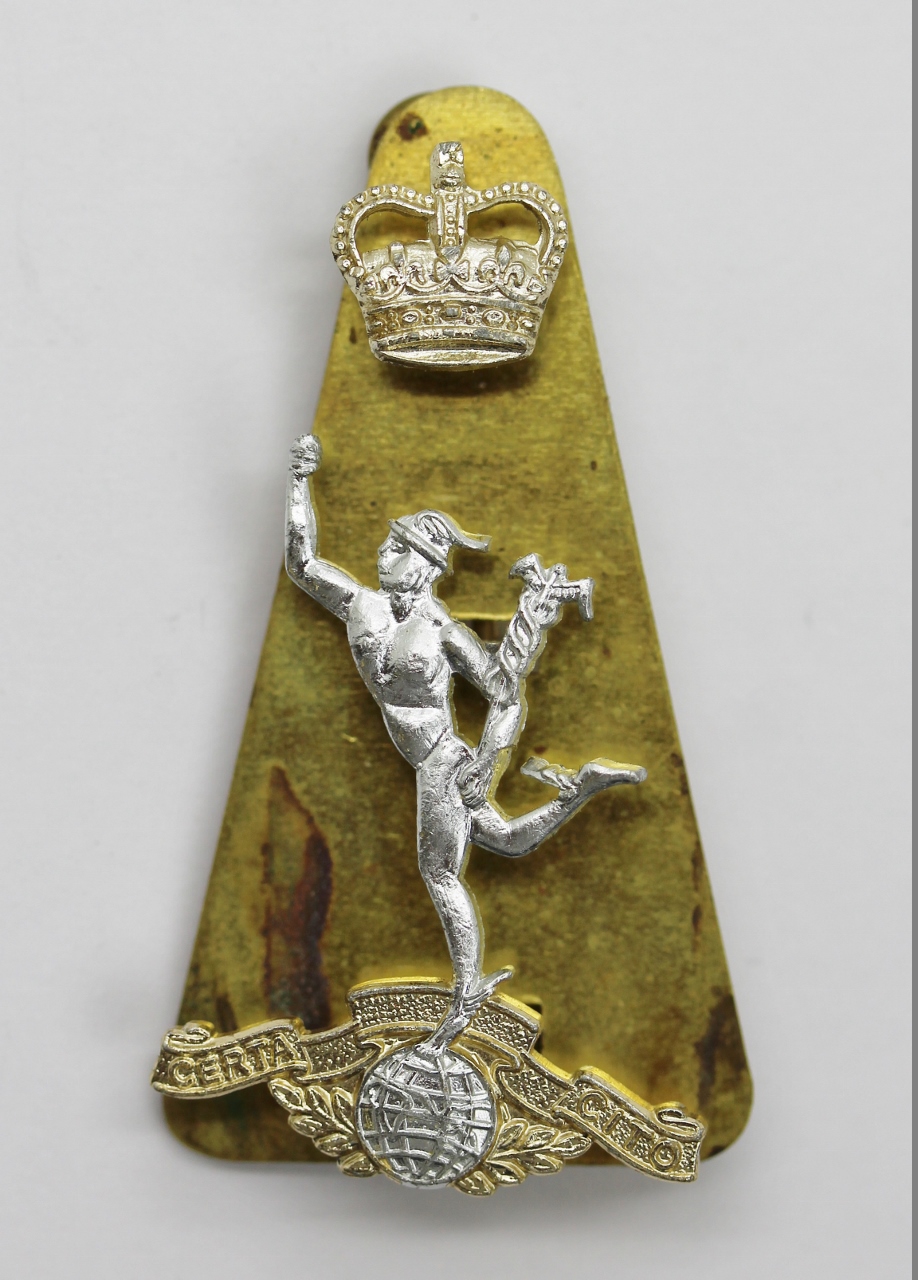 Royal Corps of Signals Anodised (Staybrite) Cap Badge