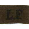 Lancashire Fusiliers (L.F.) WW2 Cloth Slip On Shoulder Title