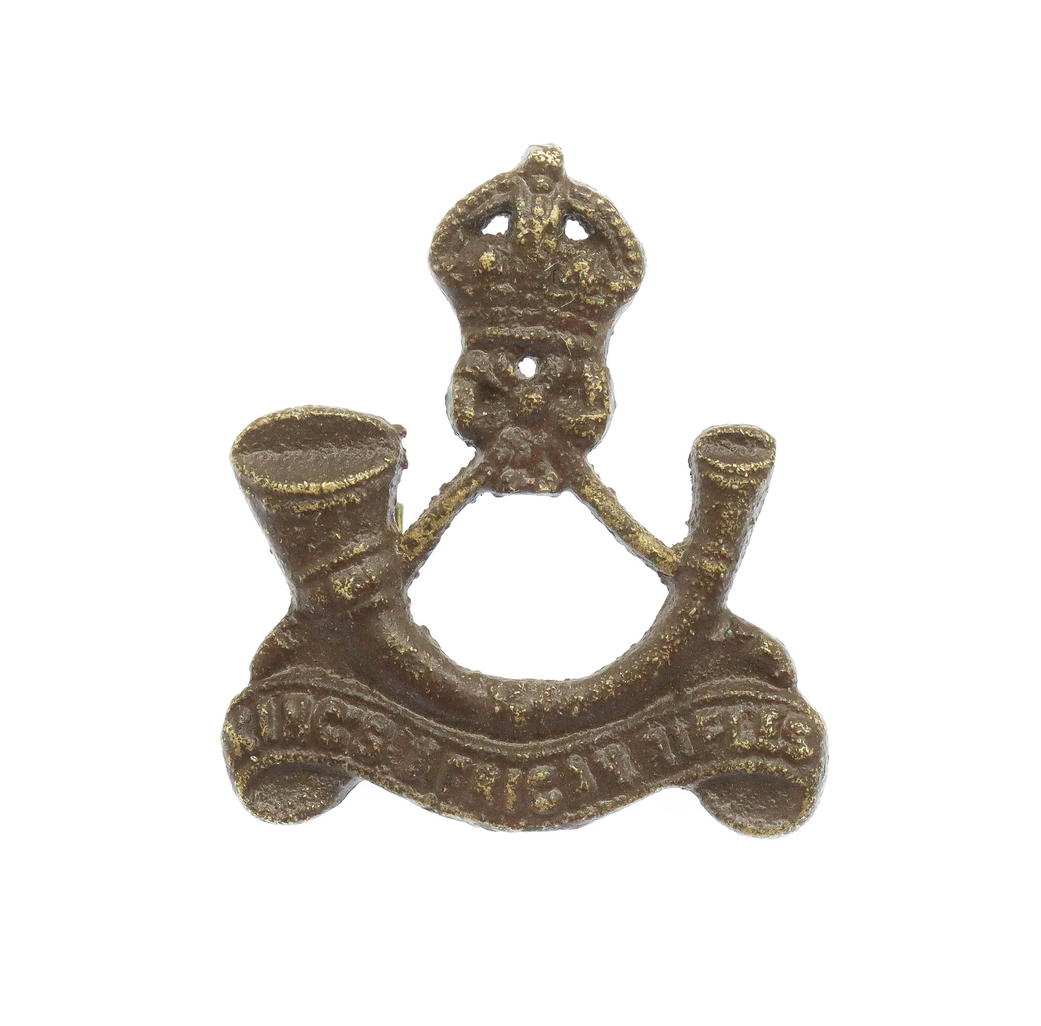 King's African Rifles (Depot Bn.) Collar Badge - King's Crown