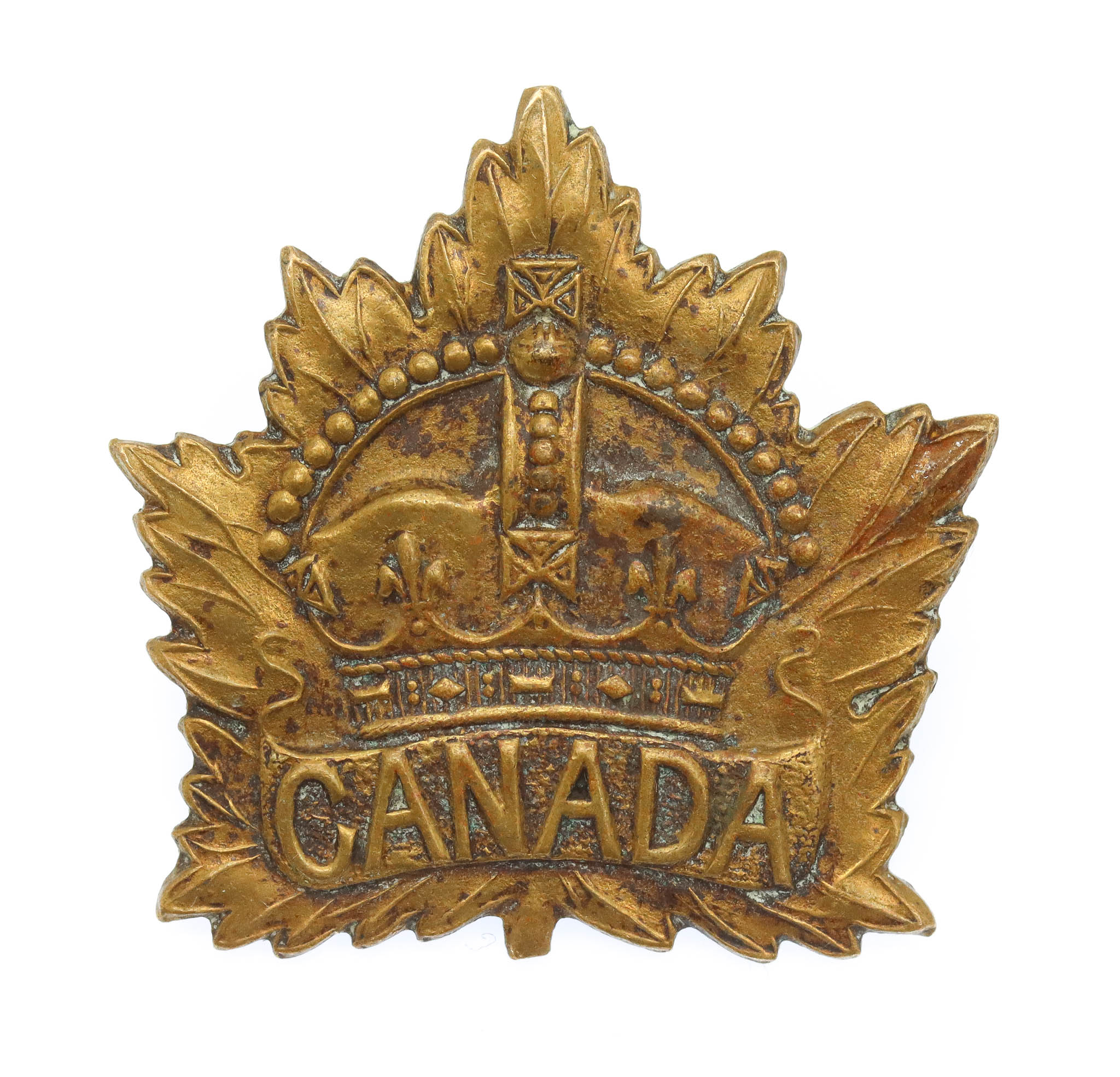Canadian Canada General Service Cap Badge - King's Crown