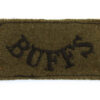 The Buffs East Kent Regiment (BUFFS) WW2 Cloth Slip On Shoulder Title