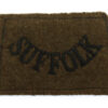 Suffolk Regiment (SUFFOLK) WW2 Cloth Slip On Shoulder Title