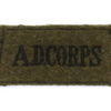 Army Dental Corps (A.D.CORPS) WW2 Cloth Slip On Shoulder Title