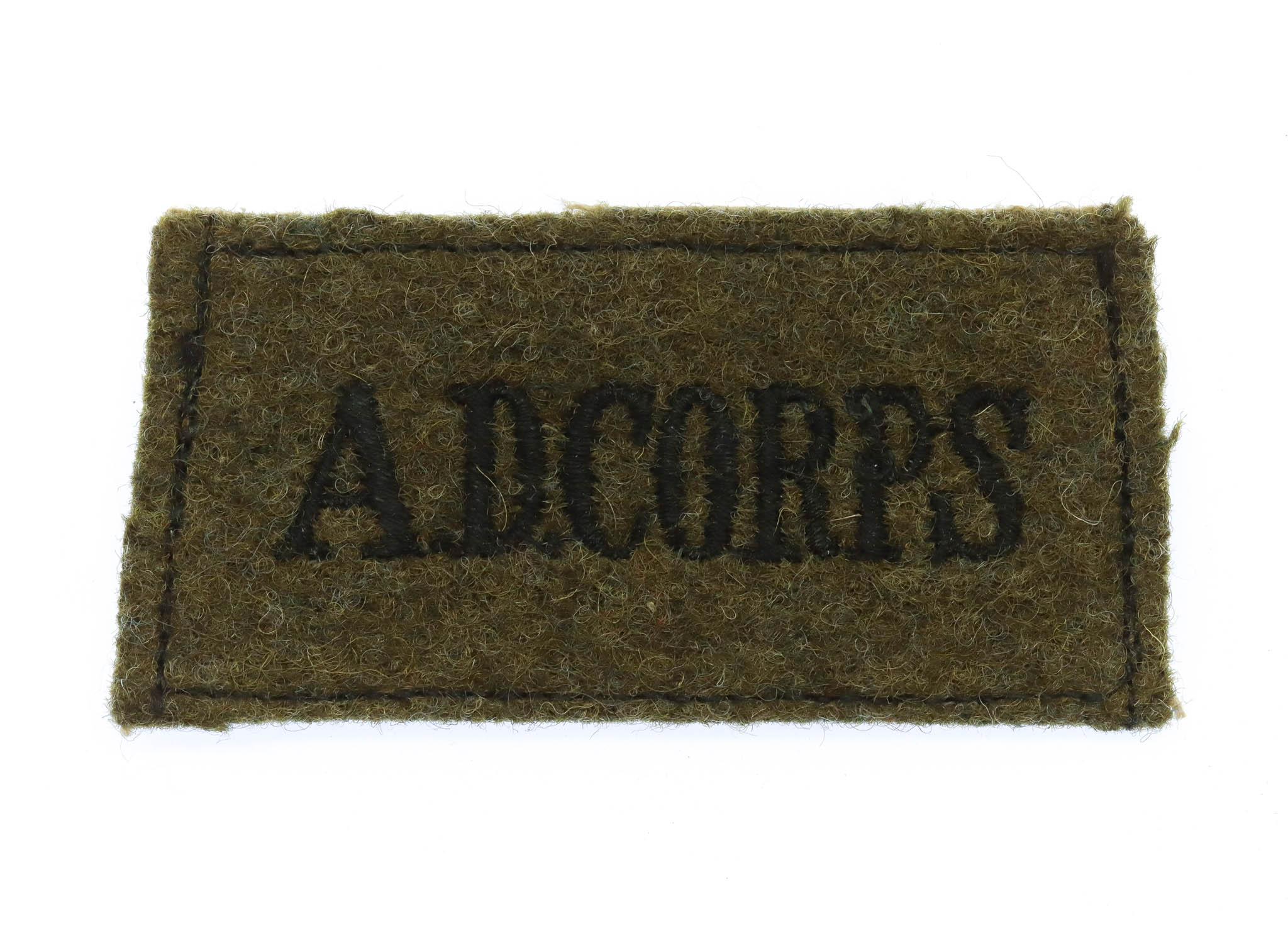 Army Dental Corps (A.D.CORPS) WW2 Cloth Slip On Shoulder Title