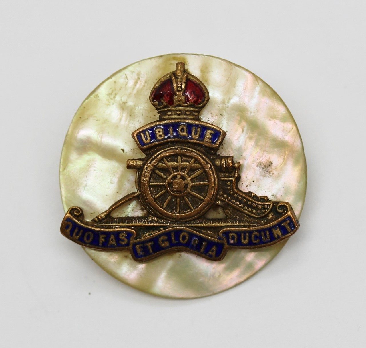 Royal Artillery Sweetheart Brooch - King's Crown