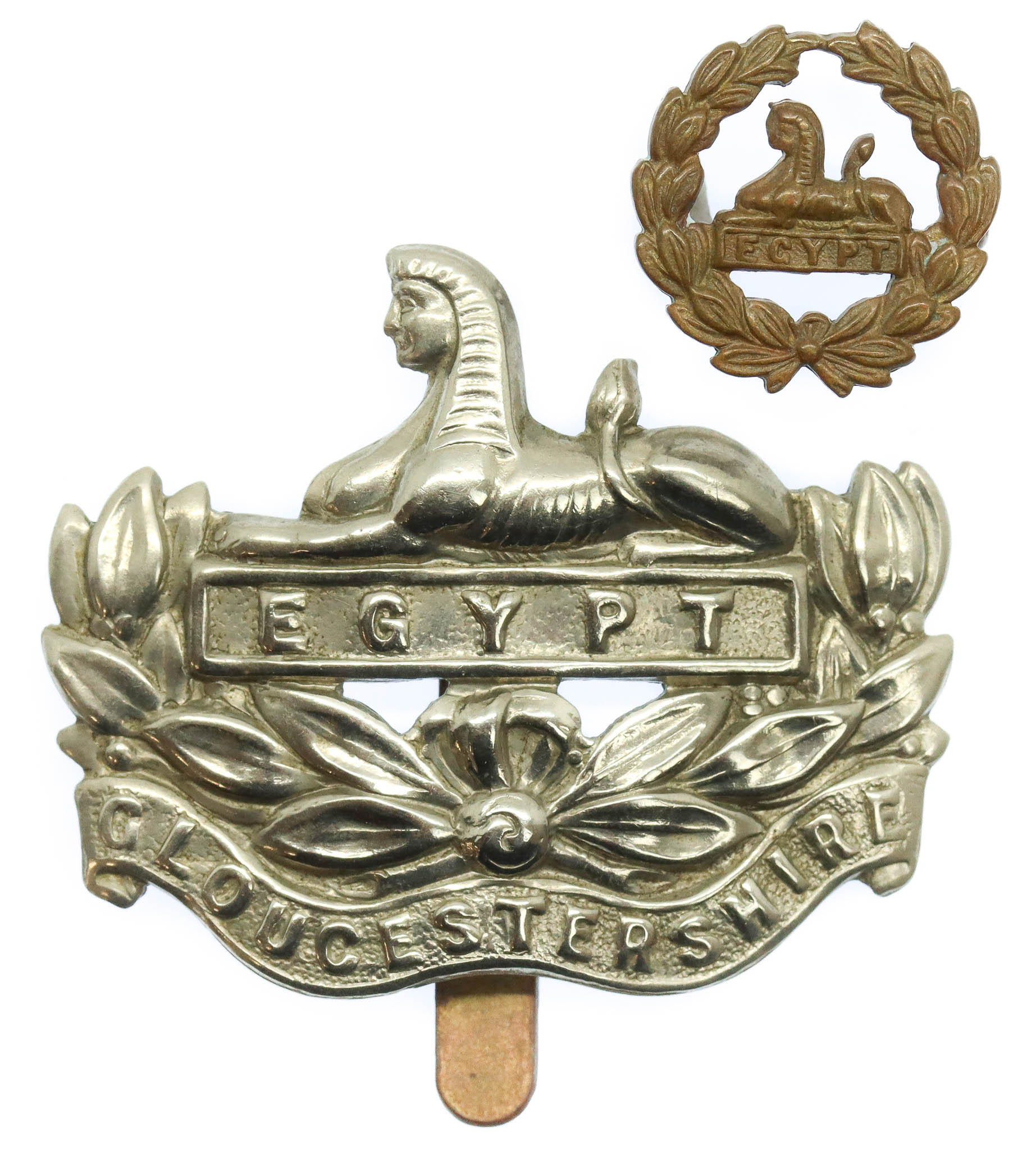 Gloucestershire Regiment Cap Badge & Back Cap Badge