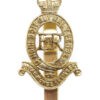 Royal Horse Artillery Anodised (Staybrite) Cap Badge - Queen's Crown