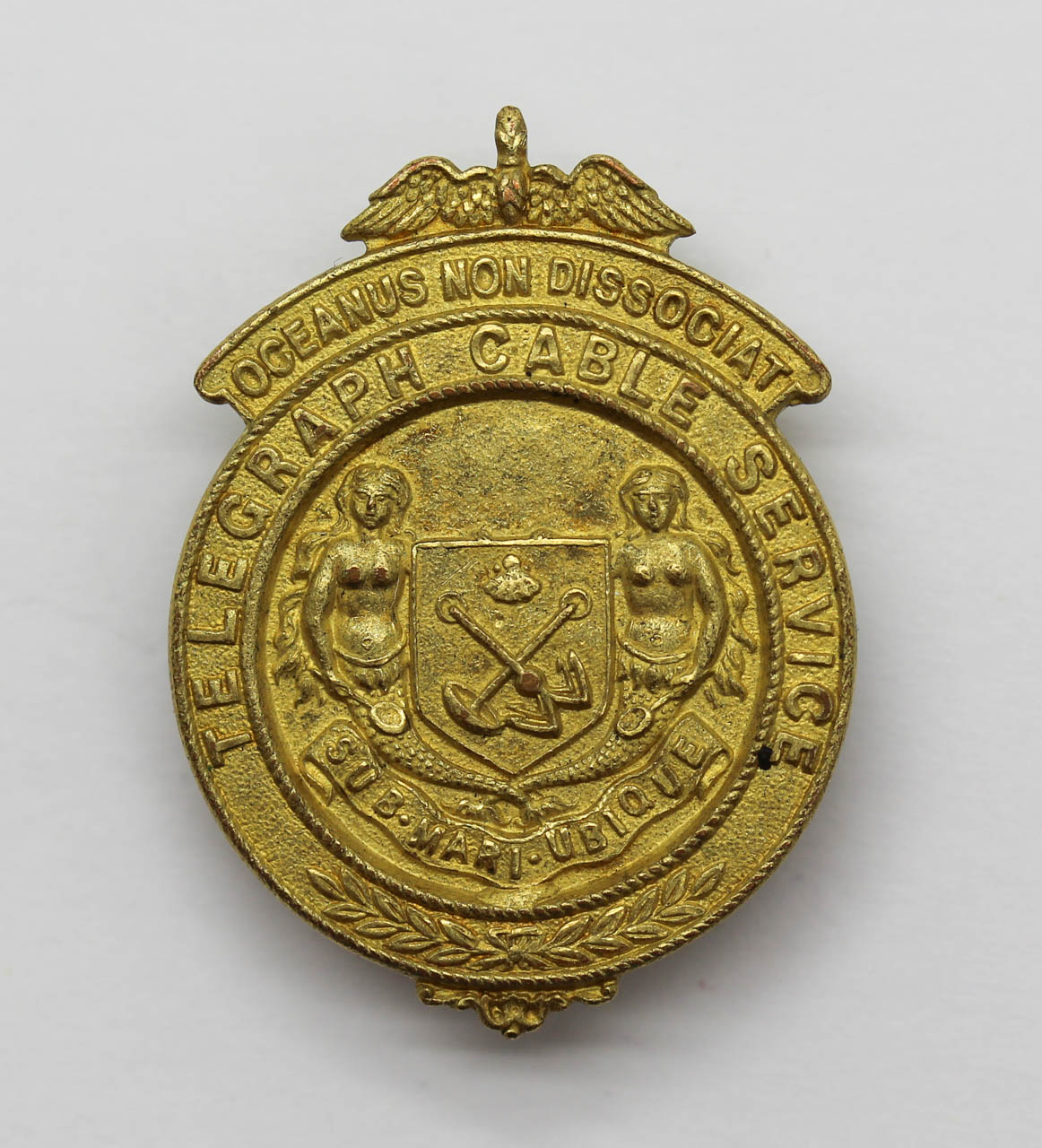 WWI British Submarine Telegraph Cable Service Lapel Badge (No.1664)