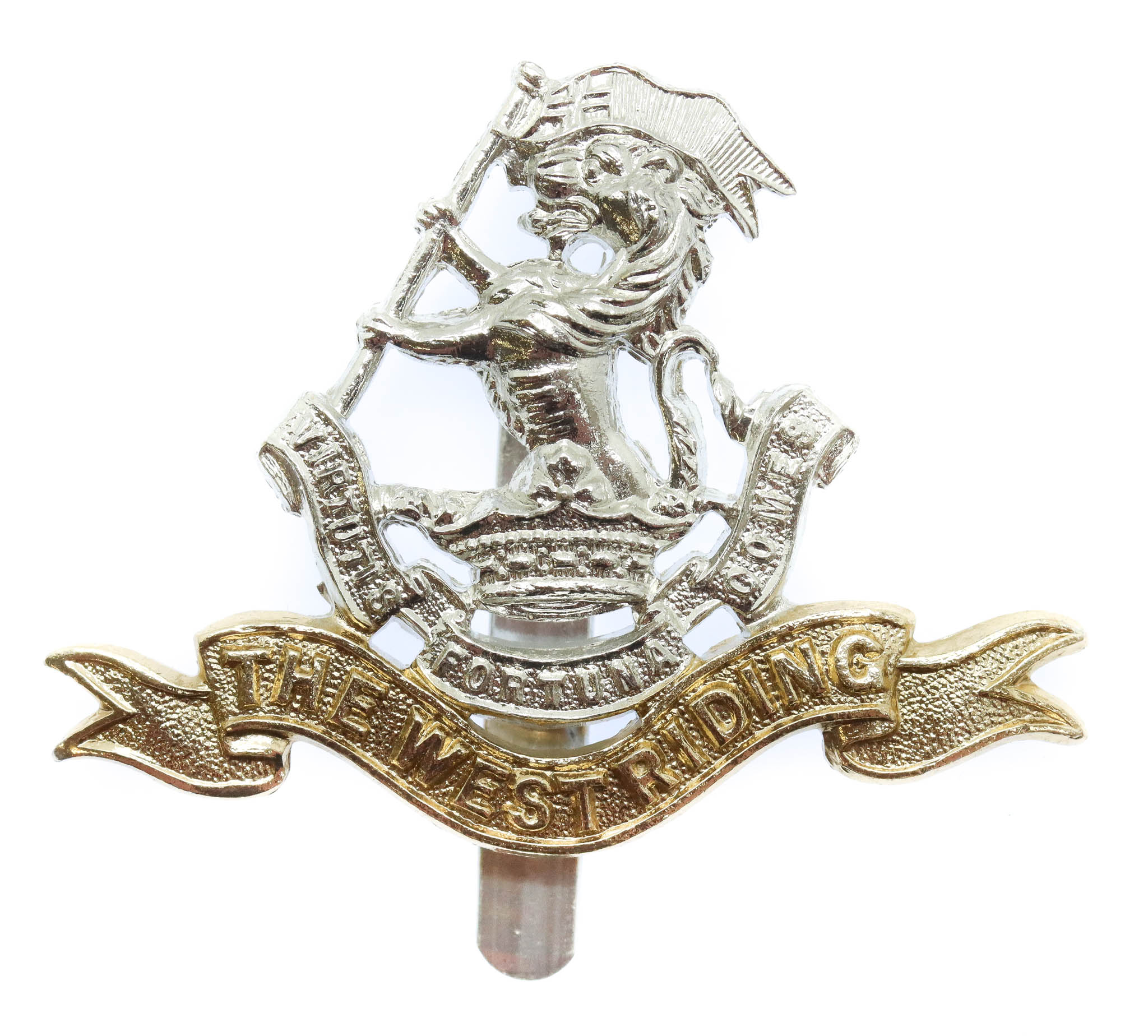 Duke of Wellington's (West Riding) Regiment Anodised (Staybrite) Cap Badge