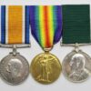 WW1 British War Medal, Victory Medal and Edward VII Volunteer Long Service & Good Conduct Medal - Pte. W. Edwards, 4th V.B. South Wales Borderers and King's (Liverpool) Regiment