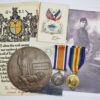 WW1 British War & Victory Medal, Memorial Plaque & Scroll - Pte. P.W.S. Mawby, 1st Bn. Gordon Highlanders - Died of Wounds