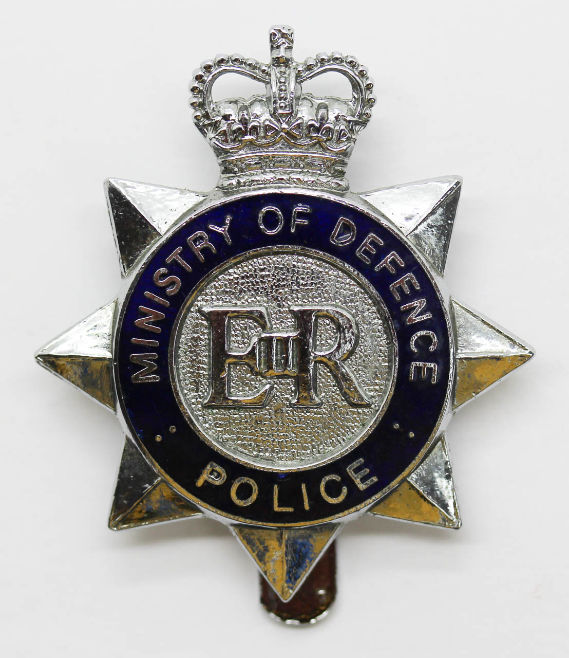 Ministry of Defence Police Enamelled Cap Badge - Queen's Crown