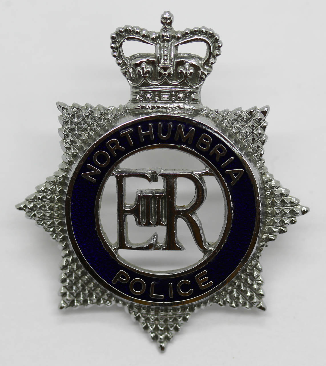 Northumbria Police Senior Officer's Enamelled Cap Badge - Queen's Crown