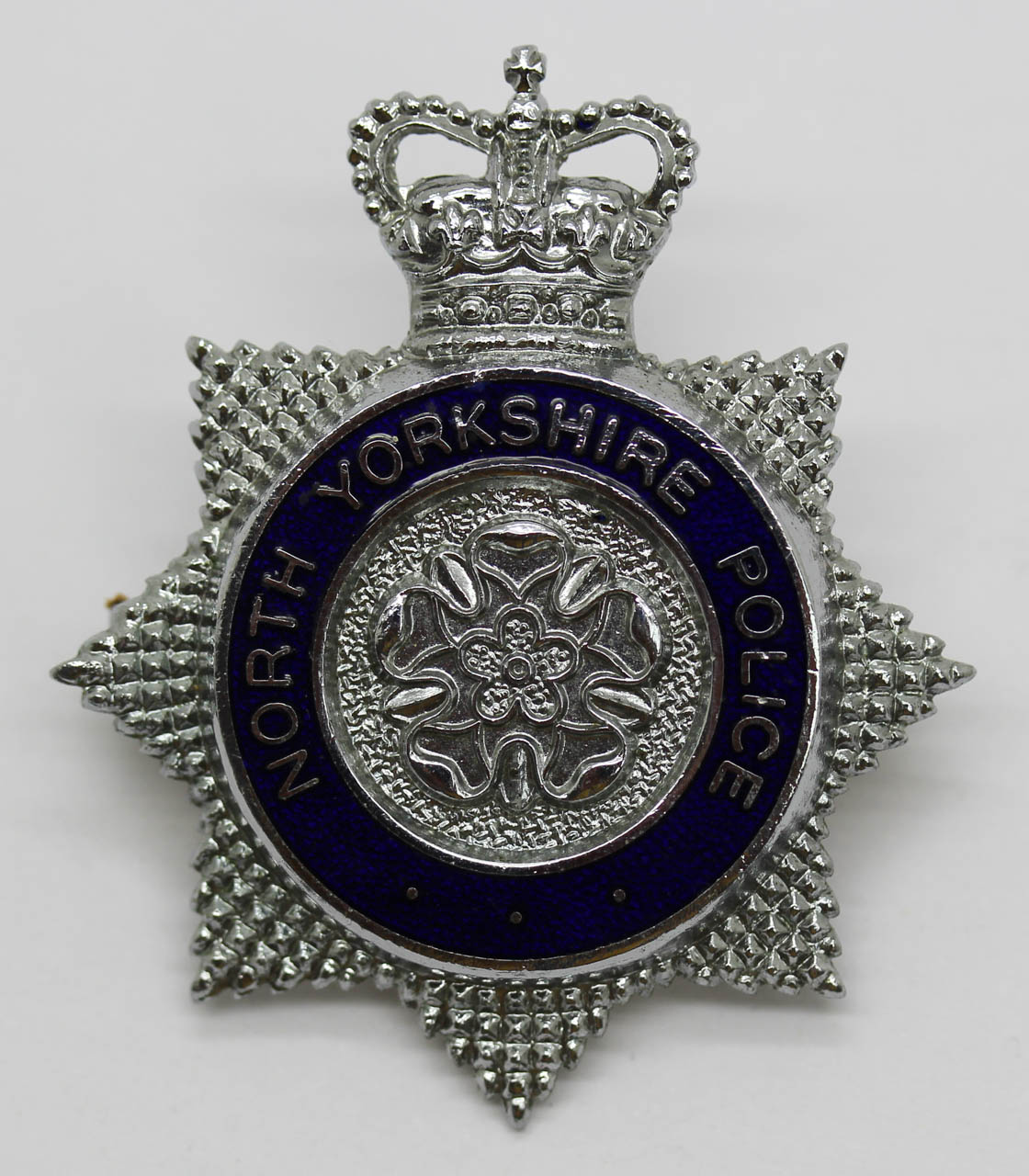 North Yorkshire Police Senior Officer's Enamelled Cap Badge - Queen's Crown