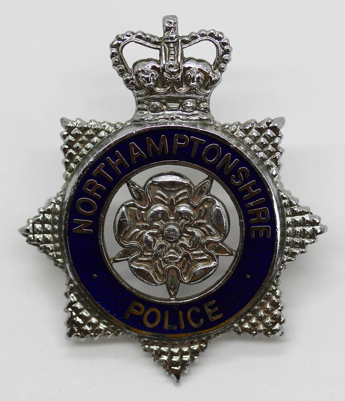 Northamptonshire Police Senior Officer's Enamelled Cap Badge - Queen's Crown