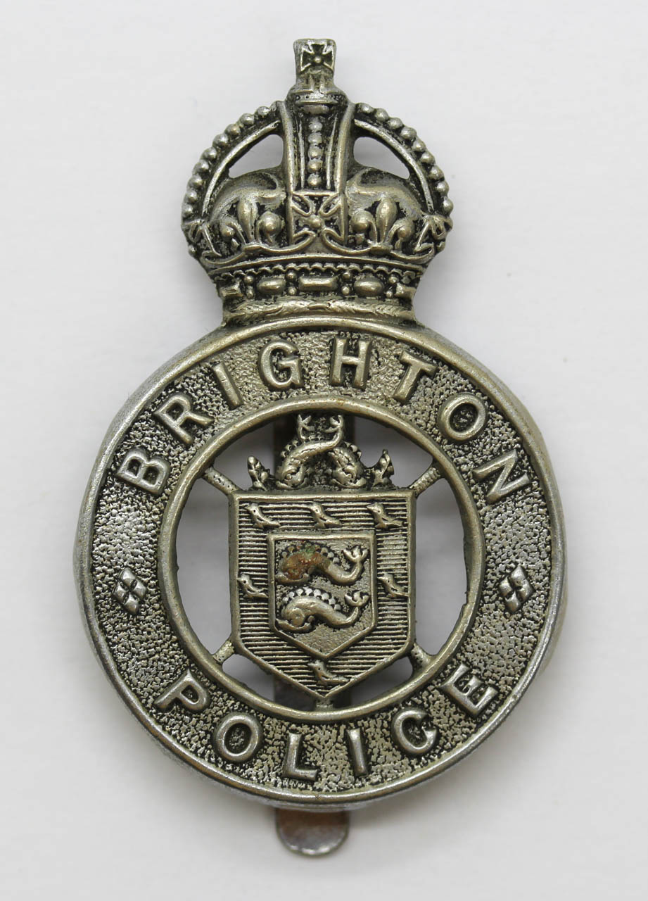 Brighton Borough Police Cap Badge - King's Crown