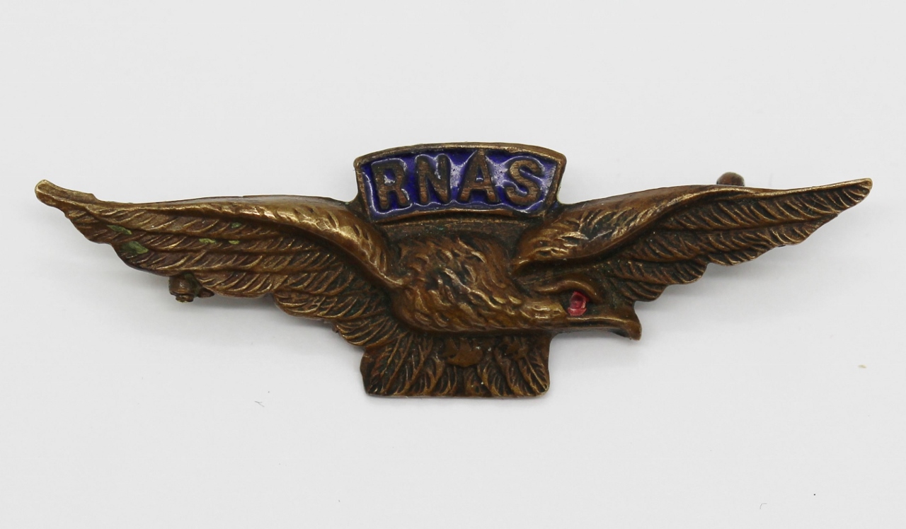 WWI Royal Naval Air Service (R.N.A.S.) Pilot's Wings Sweetheart Brooch