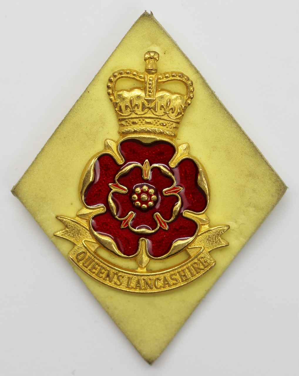 Queen's Lancashire Regiment Enamelled Cap Badge