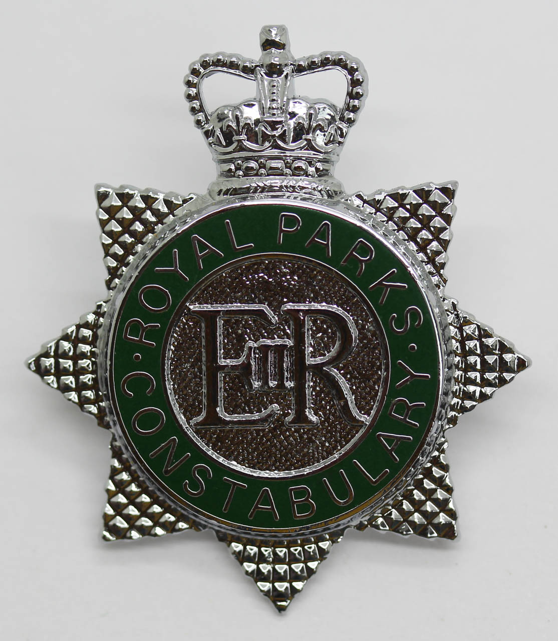 Royal Parks Constabulary Enamelled Cap Badge - Queen's Crown (Star)