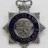 Cleveland Constabulary Senior Officer's Enamelled Cap Badge - Queen's Crown