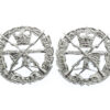 Pair of Small Arms School Corps Anodised (Staybrite) Collar Badges