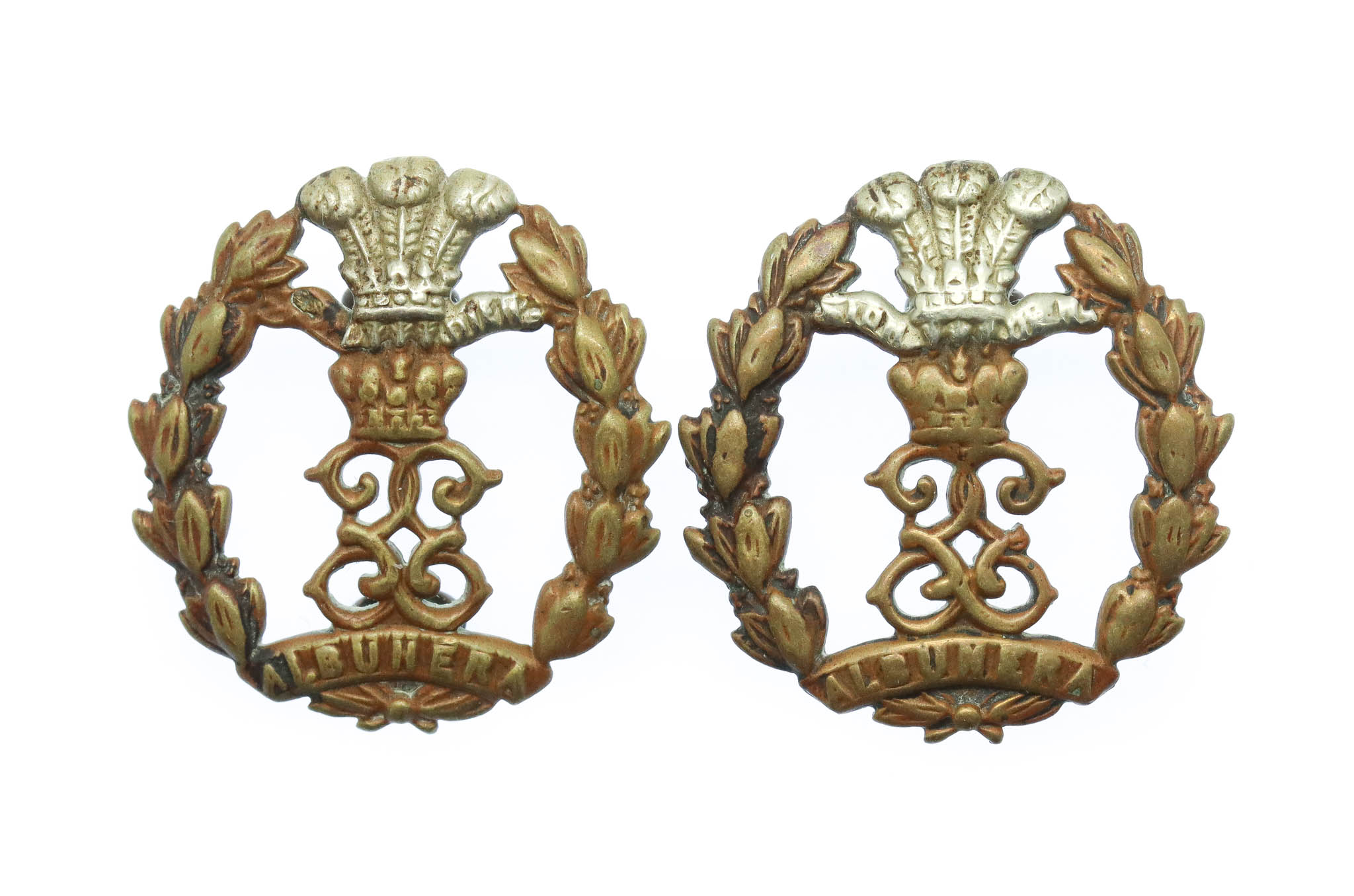 Pair of Middlesex Regiment Collar Badges
