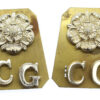 Pair of Coldstream Guards Anodised (Staybrite) Shoulder Titles