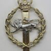 King's Own Royal Border Regiment Anodised (Staybrite) Cap Badge - Queen's Crown