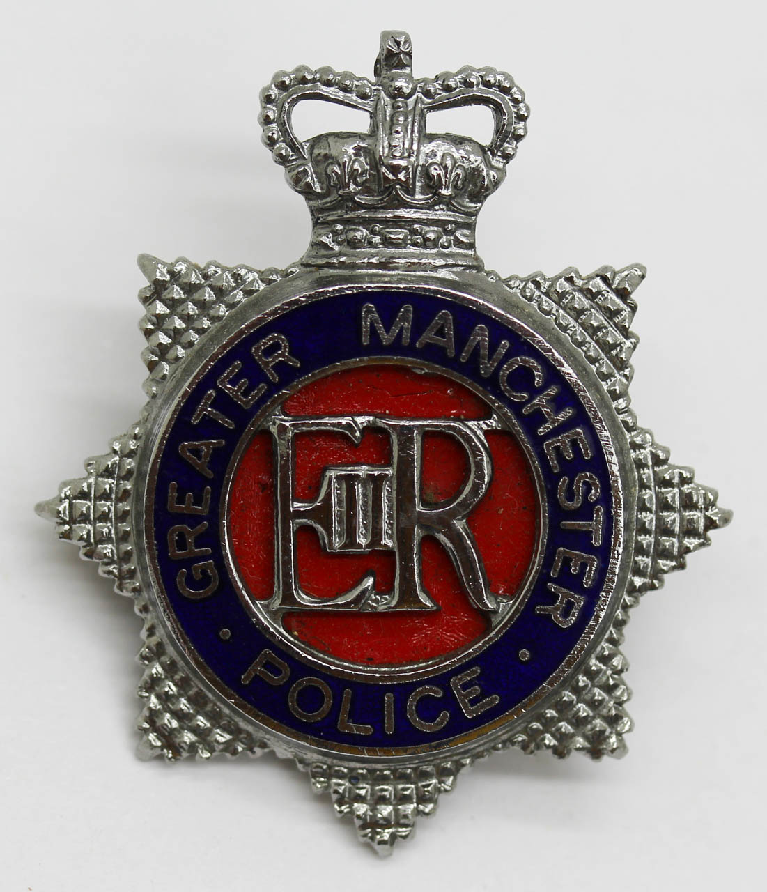 Greater Manchester Police Senior Officer's Enamelled Cap Badge - Queen's Crown