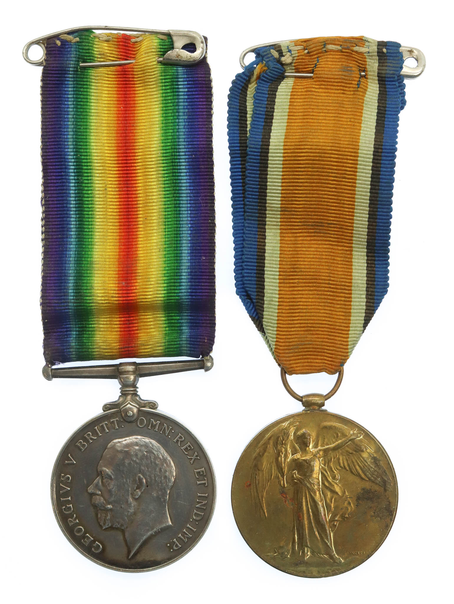 WW1 British War & Victory Medal Pair - Pte. P. Fairman, 15th (North Belfast) Bn. Royal Irish Rifles - Wounded in Action