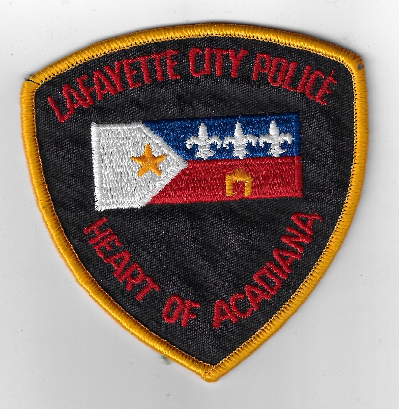 United States Lafayette City Police Heart Of Acadiana Cloth Patch
