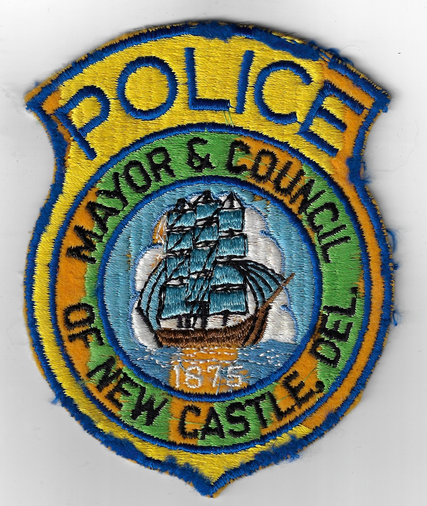 United States Mayor & Council of New Castle, Del Police Cloth Patch