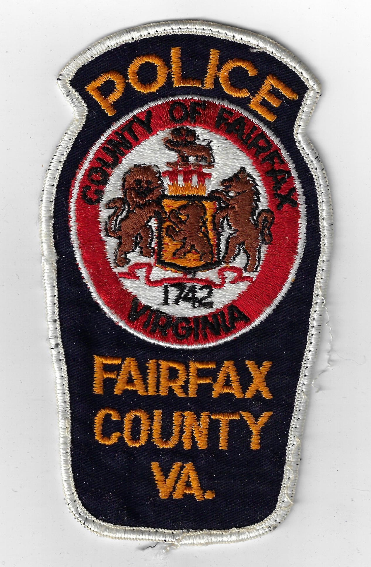 United States Fairfax County VA. Police Cloth Patch