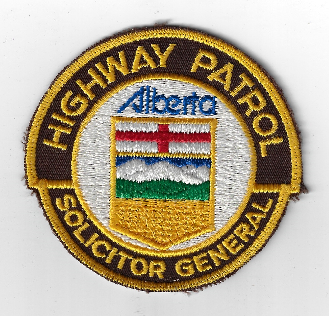 Canadian Alberta Solicitor General Highway Patrol Cloth Patch